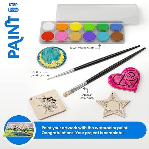 Craft Culture Beginners Wood Burning Kit for Kids, Teenage Boys & Girls - Christmas Gifts for Boy & Girl - Craft Projects Birthday Gift Idea for Children Teen Woodburning DIY Hobby Kits Art Activities thumbnail 5