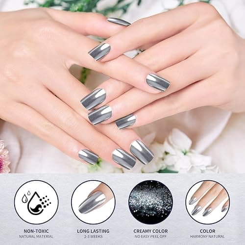 Artdone 36 Jars Chrome Nail Powder Nail Art Fimo Decoration Metallic Mirror Effect Holographic Aurora Chameleon Pigment Powder 1g/Jar Pearl for Resin Craft & Nail Art thumbnail 3