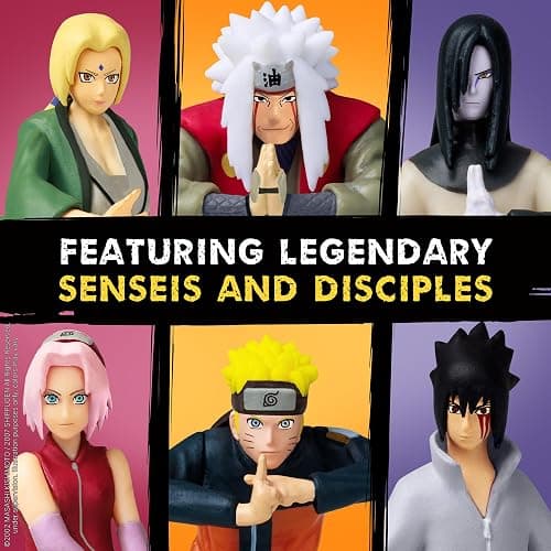 P.M.I. Naruto Shippuden Collectible Mini Figures 6 Pack Deluxe Box | Anime Action Toy Set Featuring Team 7 Ninjas, Akatsuki, Legendary Sannin & Rare Shinobi (Assortment D) thumbnail 7
