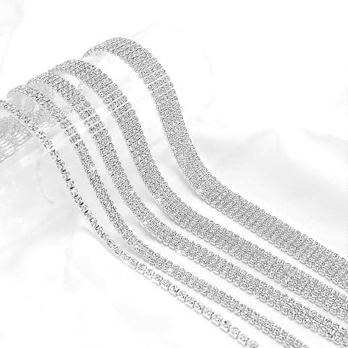 Cryshimmer 5 Pieces Rhinestone Choker Necklaces for Women Silver Gold Plated Tennis Necklaces Dainty Crystal Choker Set Jewelry thumbnail 6
