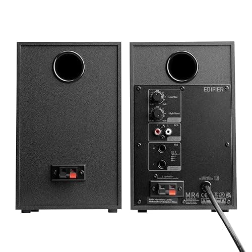 Edifier MR4 Powered Studio Monitor Speakers, 4" Active Near-Field Reference Speaker - Black (Pair) thumbnail 5