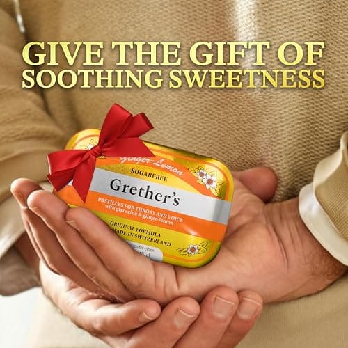 GRETHER'S Sugarfree New Flavor Ginger Lemon Pastilles Remedy for Dry Mouth Relief - Soothing Throat & Healthy Voice - Gift for Singers - 3.75 oz. 1 Pack thumbnail 3