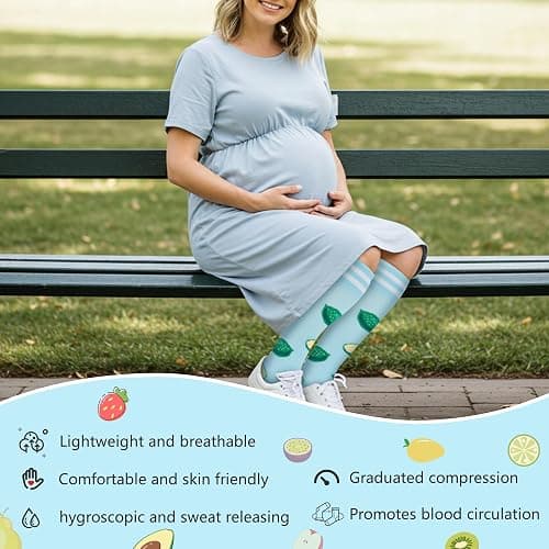 fenglaoda Compression Socks for Women Men Support Circulation 6 Pairs Socks For Nurse, Travel, Flight thumbnail 3
