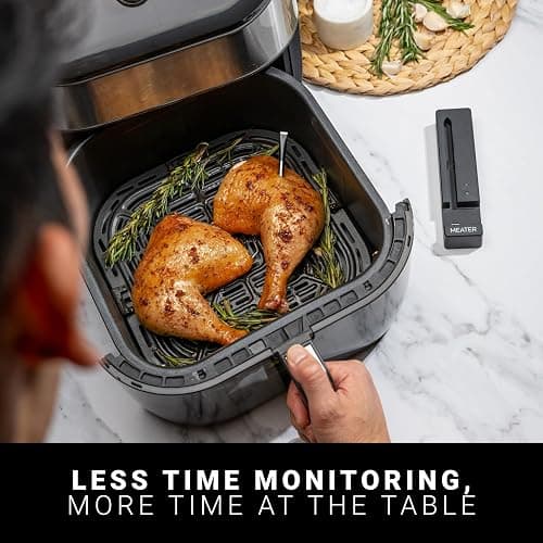 MEATER SE: Smart Bluetooth Meat Thermometer | Long-Range Wireless Probe for Oven, Grilling, Smoking, BBQ & Air Fryer | Dual Sensors & Guided Cook System | Black Charger thumbnail 6
