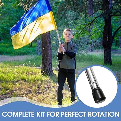 Threlaco Color Guard Weight Anchor Set and 2 Heavy Duty Flag Pole Cap with 2 Pack Color Guard Tape for Flag and Pole thumbnail 6