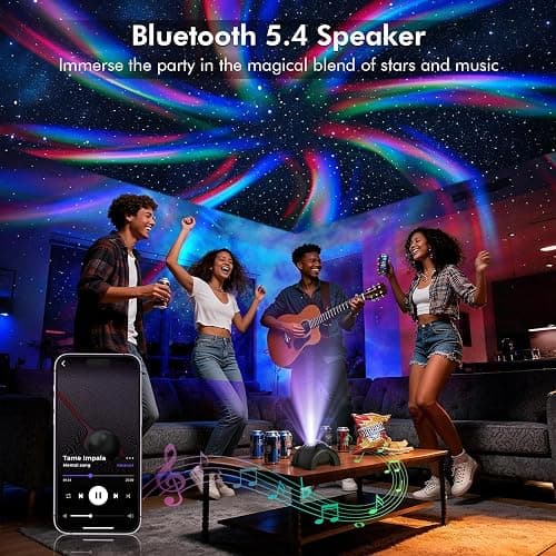 Rossetta Galaxy Projector, Star Projector for Bedroom with Bluetooth Speaker & White Noise, Remote, Timer, Night Light for Kids Room Decor, Party, Birthday & Christmas Gifts for Adults Teen Girls Boys thumbnail 5