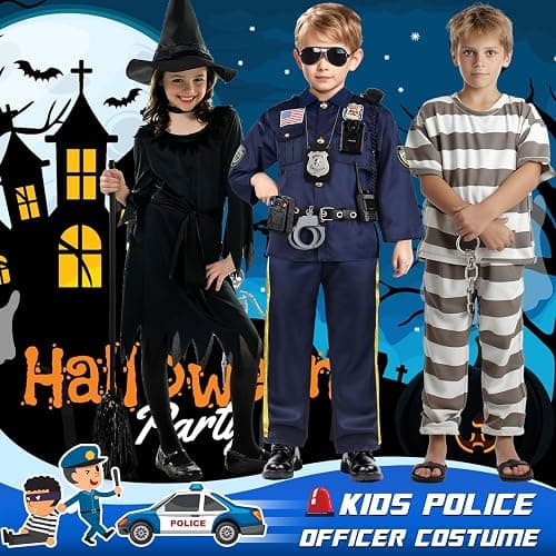 Deluxe All-in-One Police Accessories Role Play Set for Kids, Police Gear Toys Include Police Badge, Handcuffs, Belt... 8PCS Cop Accessories for Kids, Police Officer Costumes Birthday Gifts thumbnail 2