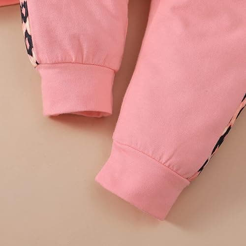 Yvowming Newborn Baby Girl Clothes Outfits Infant Hoodie Sweatshirt Pants Headband Toddler Girl Clothing Set thumbnail 6
