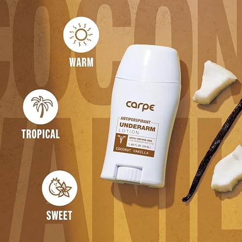 Carpe Underarm Antiperspirant Deodorant Advanced Sweat & Odor Protection Formula - Antiperspirant for Women & Men Helps to Combat Excessive Sweating with Odor Control - Coconut Vanilla thumbnail 6