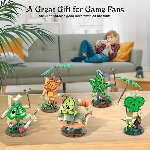 CinamixBrax Koroks Building Set, 5 Characters Building Block Sets for BOTW Fans, Cute Game Merch Action Figures, Great Toys Gifts for Fans Kids Adults thumbnail 5