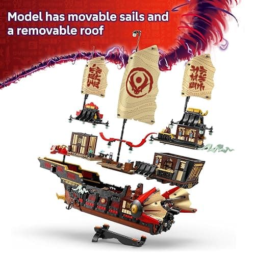 LEGO NINJAGO The Temple Bounty Building Toy - Multi-Level Boat W/6 Ninja Toy Minifigures for Kids, Ages 14+ - Model Building Kit with Display Stand - Dragons Rising Gift for Teen Boys & Girls - 71848 thumbnail 4