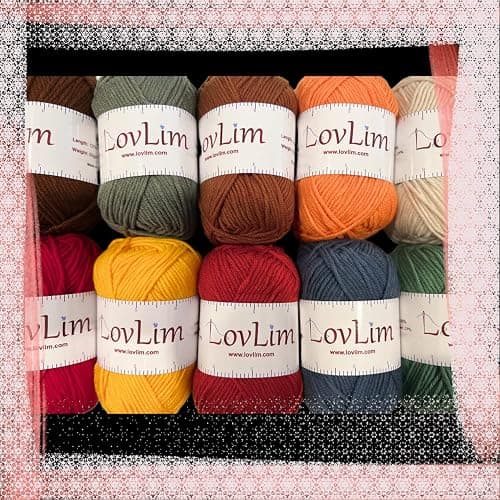 LovLim Crochet Yarn, 10x50g Soft Cotton Yarn Skeins, 1200+ Yards, for Crochet and Knitting, Free Crochet/Amigurumi Patterns, Craft DK Yarn Perfect Starter Kit (Autumn) thumbnail 7
