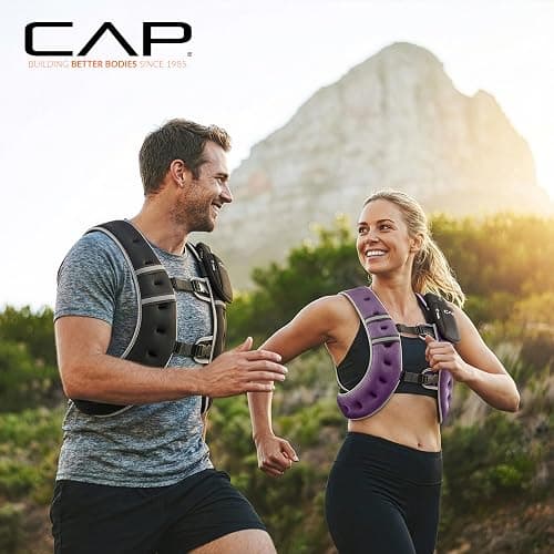 CAP Weighted Vest for Women & Men 8-30lbs – Reflective Fitness Vest for Walking, Running, Cardio, Rucking, & Strength Training Workouts, Multiple Colors thumbnail 9