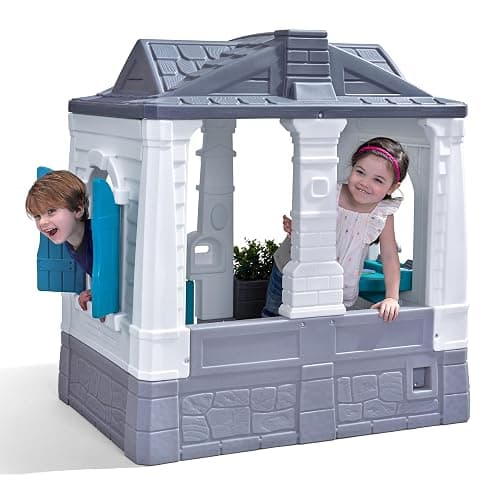 Step2 Neat & Tidy Cottage Kids Playhouse, Indoor and Outdoor Playset, Interactive Sounds, Toddlers 1.5+ Years Old, Easy to Assemble, Grey thumbnail 7
