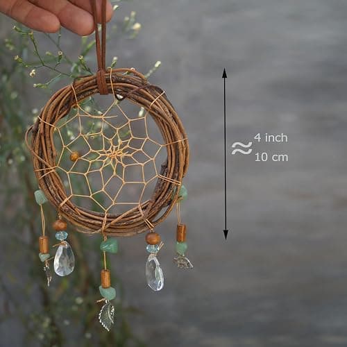 Twilight-Inspired Natural Rattan Dream Catcher with Alloy Chief Wolf Bear Pendants Ideal Gift for Girls Children Twilight Gifts Remorelt thumbnail 3