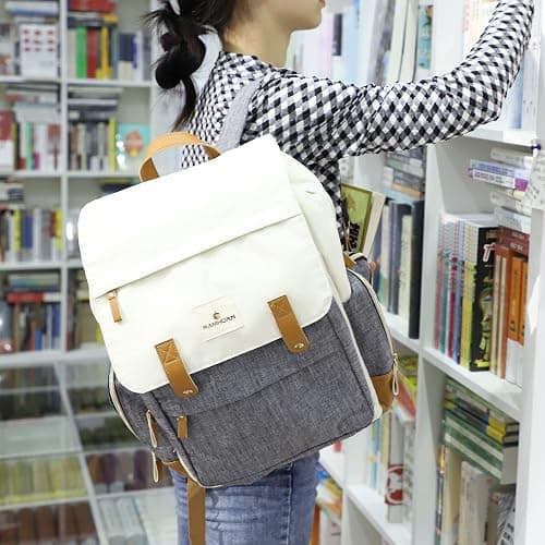 Ramhorn Diaper Bag Multifunction Travel Backpacks for Mom with Insulated Pockets and Laptop Compartment - Grey thumbnail 3