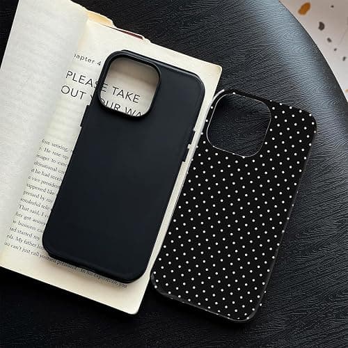 Sayoaho Compatible with iPhone 15 Case, Fashion Cute Polka Dot Pattern Aesthetic Design for Women, Soft TPU and Hard Back Shockproof Phone Case for iPhone 15 6.1 inch, Pink thumbnail 4