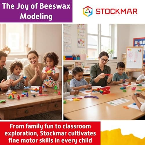 Stockmar Modelling Beeswax – 12 Assorted Color Sheets in Sliding Cardboard Box – Non-Drying, Reusable Wax Art Set for Artists and Hobbyists – for Creative Art Projects, Crafting, and Sculpture thumbnail 4
