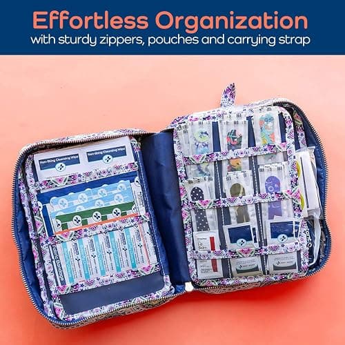 KeepGoing Large Home First Aid Kit for Kids – 270 Pc. for Car, Home, Dorm, & Boat with Latex-Free Bandages – 10 x 7 x 3.5 in. Travel First Aid Kit (Boho) thumbnail 4