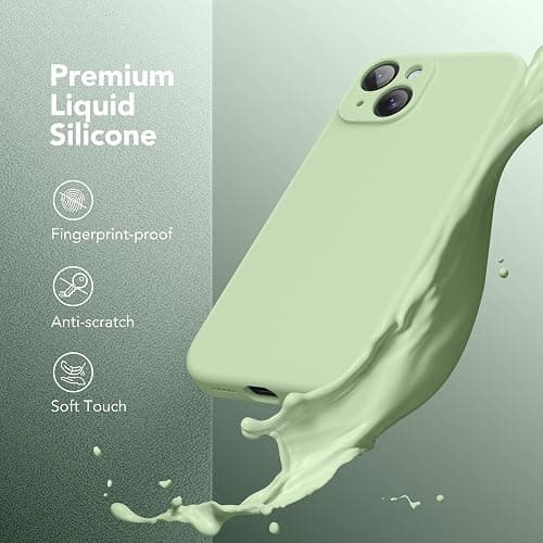 SuydanBox Magnetic for iPhone 14 Case, Compatible with MagSafe, [Full Camera Protection][2 Screen Protectors] Silicone Shockproof Protective Phone Case for iPhone 14 6.1 inch, Matcha thumbnail 9
