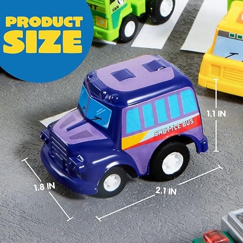 JOYIN Ensemble de Véhicules Jouets Voitures et Camions de Ville de 25 Pièces pour Enfants en Bas âge, Filles et Garçons, Ensemble de Voitures Moulées sous Pression thumbnail 3