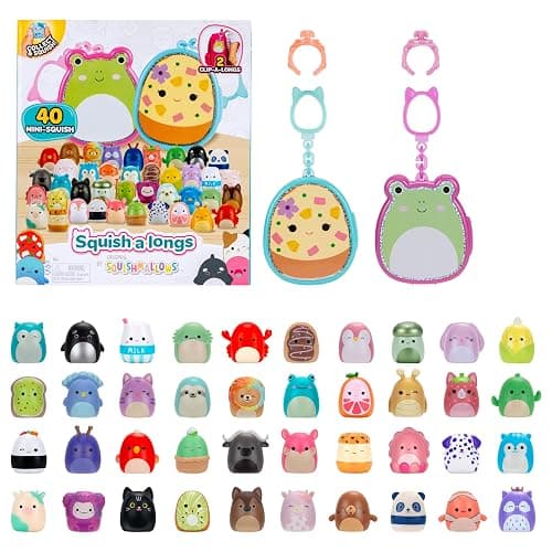 Squish-a-longs Multipack – Includes 2 Clip-a-Longs and 40 Mini-Squish - Image 1