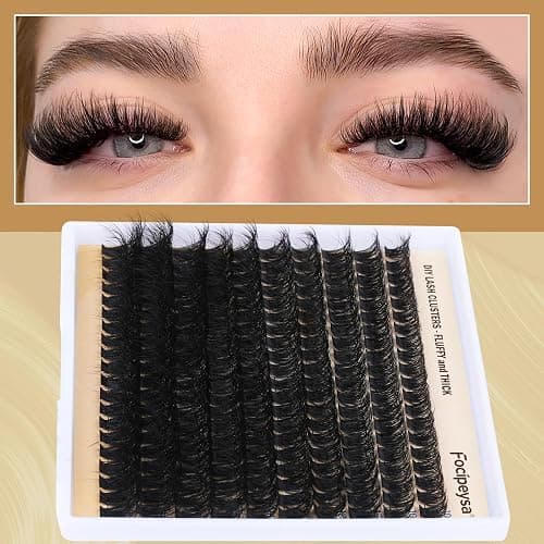 DIY Lash Clusters Full Volume Eyelash Extension 10-18MIX D Curly Individual Lash Clusters 90D Individual Lashes Extensions Clusters Lashes DIY Lash for Beginners by Focipeysa thumbnail 8