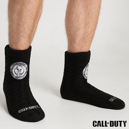 Call of Duty Slipper Socks for Men Teenagers - Soft and Warm Bed Socks with Non Slip Grip Pads One Size - Mens Gifts thumbnail 2