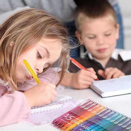 Vanstek 15 Colors Retractable Erasable Gel Pens Clicker, Fine Point(0.7), Make Mistakes Disappear, Premium Comfort Grip for Drawing Writing Planner and School Supplies thumbnail 7