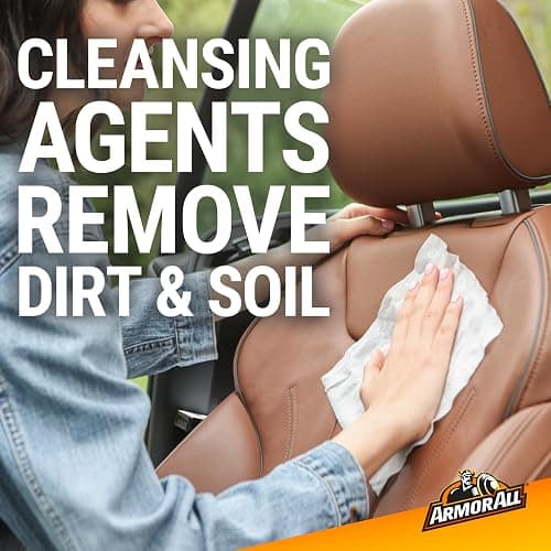 Armor All Interior Cleaner Car Leather Wipes by , For Cleaning Cars, Trucks and Motorcycles, 20 Count thumbnail 4