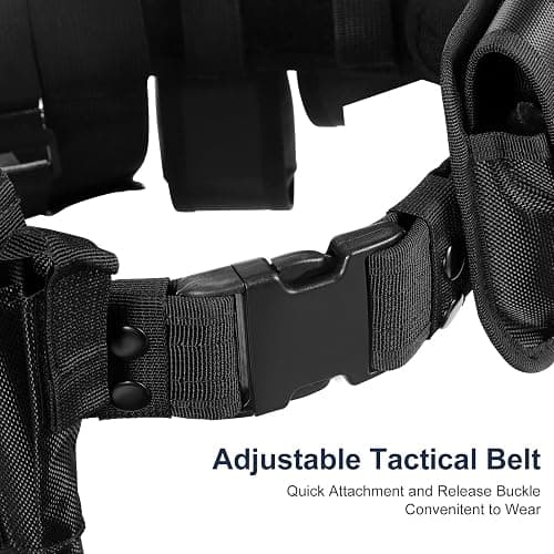 abcGoodefg Police Security Duty Belts Correctional Officers Ultility Cop Costume Belt Law Enforcement for Women Men Hunting thumbnail 4