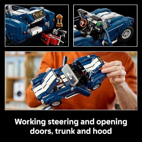 LEGO Icons Shelby Cobra 427 S/C Car Building Set for Adults - Bedroom, Office, or Book Shelf Decor for Sports Car Fans, Ages 18+ - Gift Idea for Birthdays - 10357 thumbnail 4