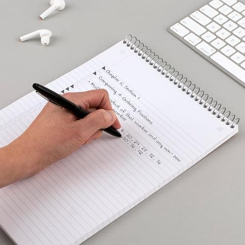 Five Star Top Spiral Notebook + Study App, 1 Subject, College Ruled Notepad, 8-1/2" x 11", 100 Sheets, Fights Ink Bleed, Water Resistant Cover, Tidewater Blue (820058D-ECM) thumbnail 2