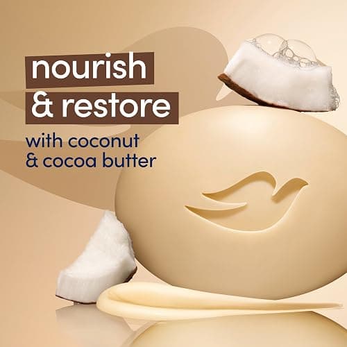 Dove Beauty Bar Soap Restoring Coconut & Cocoa Butter 6 Count for Restored Skin, Nourishes Skin 3.75 oz thumbnail 5