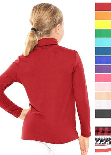 STRETCH IS COMFORT Girl's Oh So Soft Long Sleeve Turtleneck | Youth Size 2-16 thumbnail 3