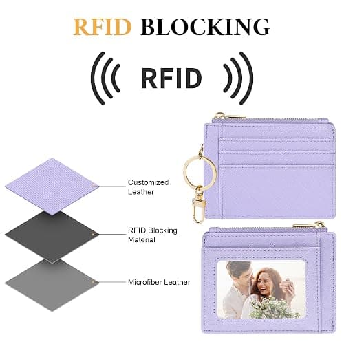 Sodsay Card Case Slim Front Pocket Wallet for Women Credit Card Holder with Keychain | Slim, Credit Card Holder, Front Pocket, with Keychain thumbnail 5