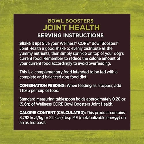 Wellness Bowl Boosters, Dog Food Topper for Small, Medium, & Large Breeds, Grain Free, Natural, Freeze Dried, Joint Health Chicken, 4 Ounce Bag (Pack of 1) thumbnail 9
