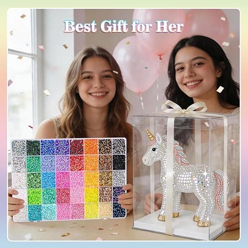 36000Pcs 40 Colors Resin Jelly Rhinestones Kit with B7000 Glue & Tools, Bedazzling Kit, Bedazzler Kit with Rhinestones for Shoes, Clothes, Nail Art, DIY Crafts & Rhinestones for Bedazzling (3mm) thumbnail 5