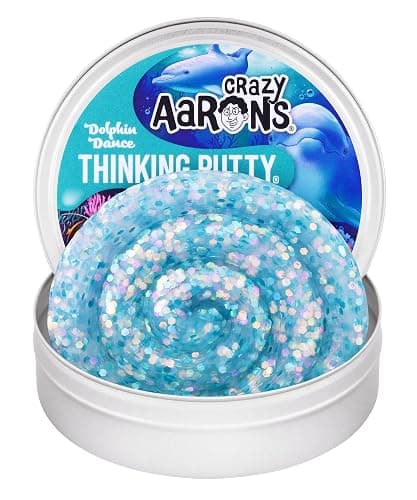 Crazy Aaron's Thinking Putty® - Dolphin Dance - See-Through Sensory Putty for Kids and Grown ups in a 4" Tin - Creative and Endless Fun, Stress Relief Therapy Toys, Never Dries Out - Made in USA - Image 1