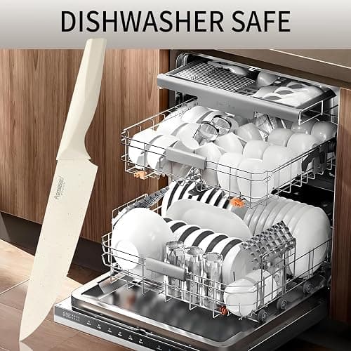Premium Quality 8-Piece Knife Set with Block, Lightweight and Strong, ﻿ Ergonomic Handles for Home,Dishwasher Safe ﻿ thumbnail 8