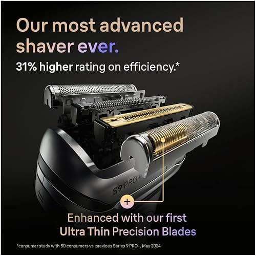 Braun Series 9 PRO+ Electric Shaver, Pro SensoAdapt, 6in1 SmartCare Center, 9697CC, Silver thumbnail 3