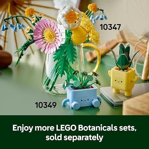 LEGO Botanicals Happy Plants Toy - Crafts Kit for Kids incl. 2 Artificial Plants with 2 Colourful Flower Pots & Interchangeable Cartoon Faces - Nature Gifts for 9+ Year Old Girls & Teens - 10349 thumbnail 8