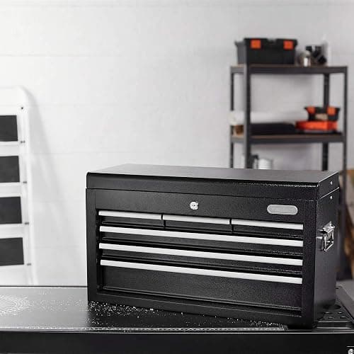 VonHaus Tool Chest - Portable Cabinet with Carry Handle & Drawers - Metal Mechanic Hand Tool Box with Drawers, Heavy Duty, Contains Secure Lock & Key for Safe Storage thumbnail 3