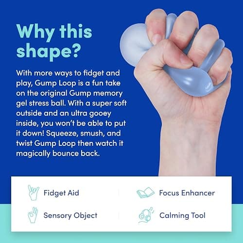 Speks Gump Loop Stress Balls | Ultra Soft Squishy Fidget Toy for Adults & Teens | Stress Relief & Desk Toy (Cool) thumbnail 3