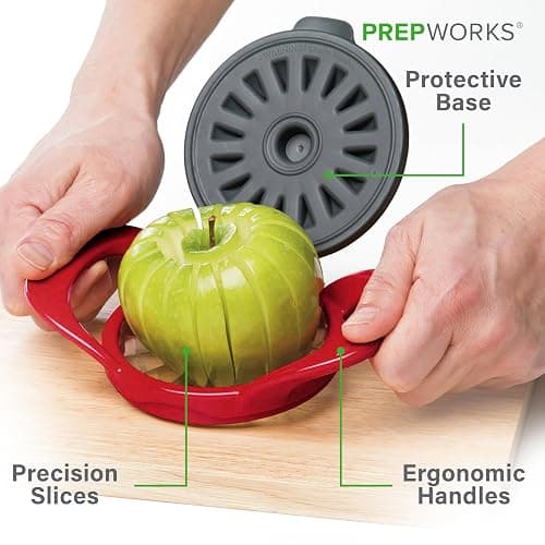 PrepWorks Dishwasher Safe Apple Slicer and Corer – 16-Slice Thin Apple Cutter with Safety Cover thumbnail 6