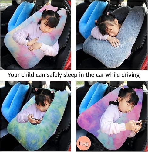 FHSGGP Travel Pillow Car Pillow Kid Car Sleeping The Sleeping Aid for Adults and Kids on Road Trips Kids Travel Pillow Colorful Purple thumbnail 6