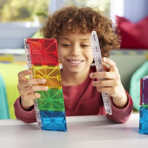 Magna-Tiles Rail Racers Rail Pack 8-Piece Magnetic Construction Set, The Original Magnetic Building Brand thumbnail 2
