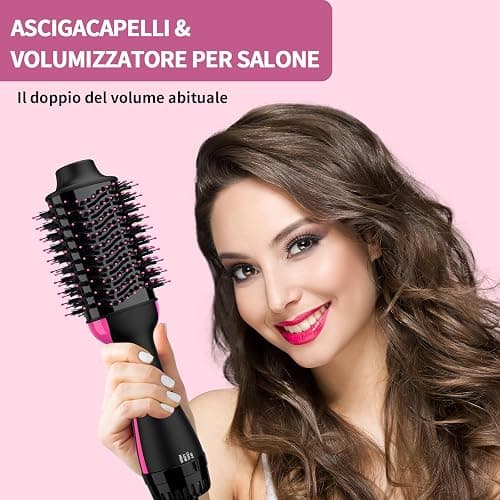 Sawop Spazzola Asciugacapelli e Volumizzante in Uno, 1200W Spazzola phon Asciugacapelli e Styler, con Ioni Negativi Anti-Crespo, Cilindro in Ceramica al Titanio, Spazzola Raddrizzante thumbnail 4