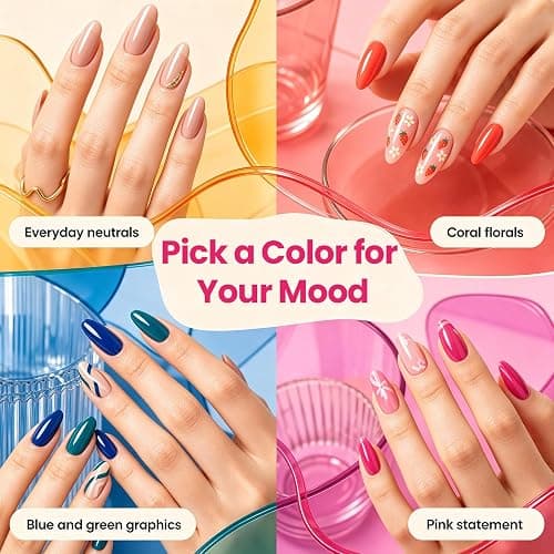 Beetles Fall Gel Polish Kit, Chic Outfits Collection, 25 Colors | Brown Purple Nude Red Black Color Gel Nails, with 3Pcs Base Top Coat Soak off UV Gel Manicure Kit Gifts for Women thumbnail 3