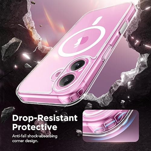 GolbinBox Magnetic for iPhone 16 Case with Camera Control Button,Compatible with MagSafe,[Full Camera Protection][2 Privacy Screen Protectors] Shockproof Phone Cover for iPhone 16 6.1 Inch (Clear) thumbnail 7